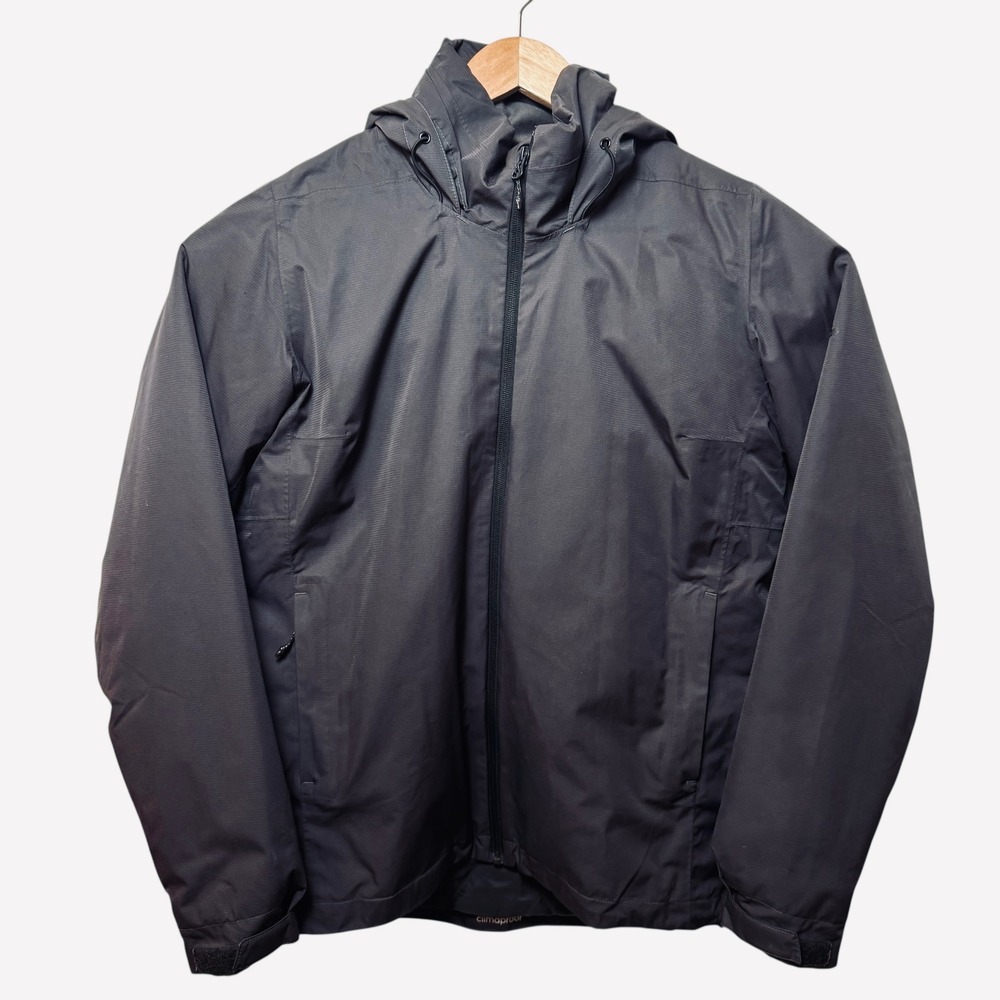 Adidas ClimaProof Large Dark Gray Waterproof Insulated Hooded Jacket Chest 46" - Picture 1 of 15